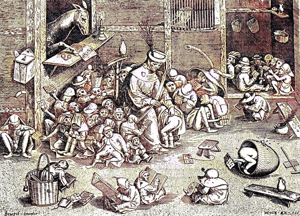 Satirical Representation Of A School Scene