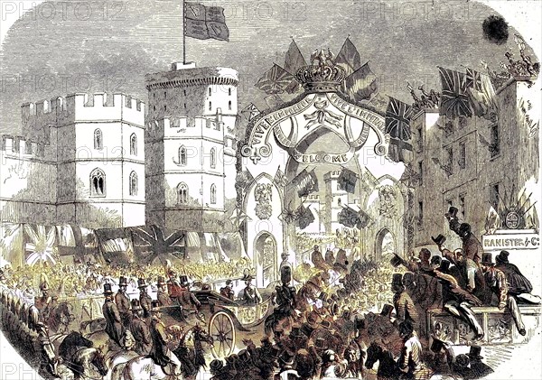 The Arrival Of The French Emperor Napoleon At Windsor Castle