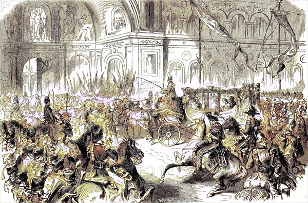 The Arrival Of Emperor Napoleon At The Industrial Exhibition