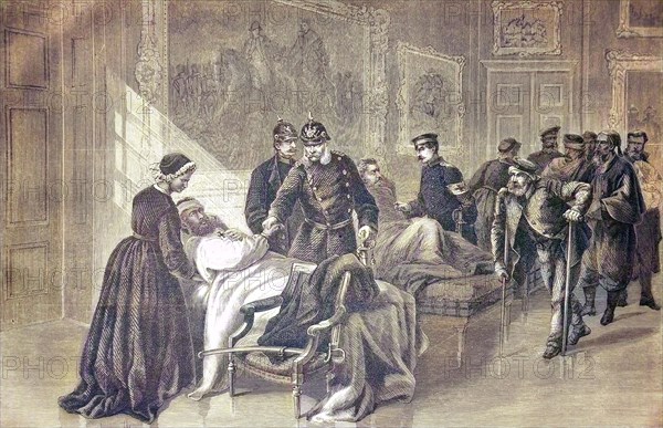 King William I Visits The Wounded In The Military Hospital Of The Palace Of Versailles