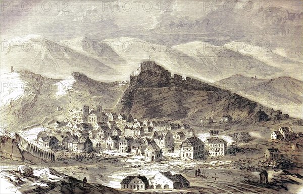 Destroyed City Of Belfort And Fortress After The Surrender On 18 February 1871