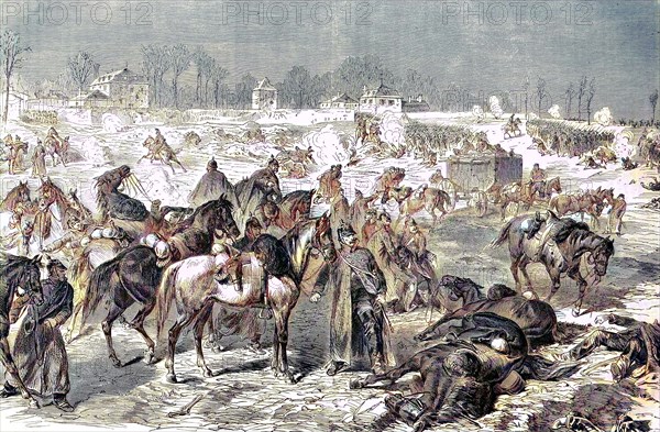 Wuerttemberg And Saxon Troops In The Grenade Fire Near Villiers On 30 November