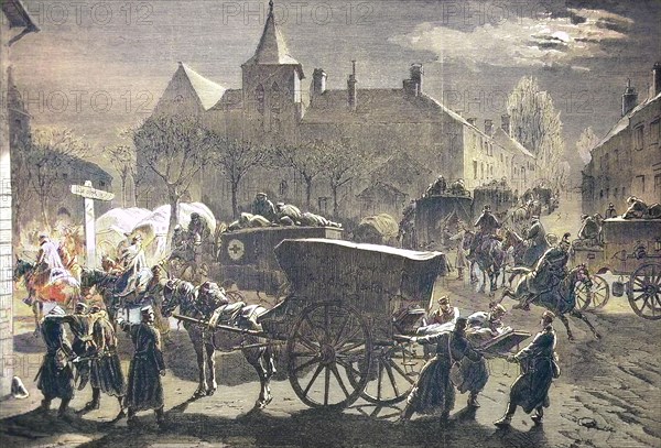 Arrival Of Saxon Wounded Soldiers In Champs On The Night Of 2 December