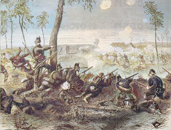 Battle Between The Communities Chevilly And Villejuif Near Paris On 30 September 1870