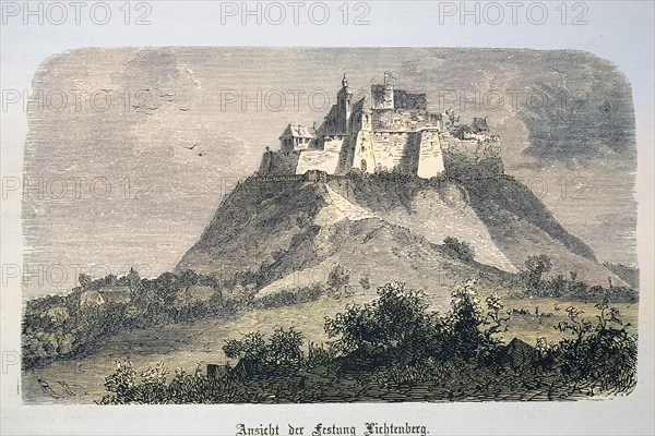 View Of The Lichtenberg Fortress In Alsace Around 1870
