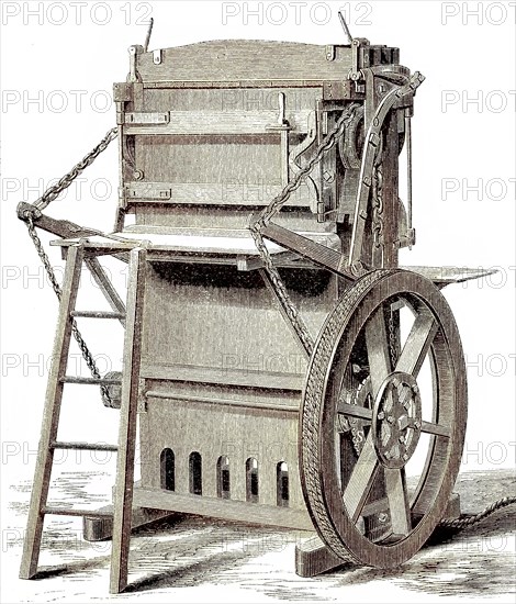 American Baler For Compressing Loose Products Such As Cotton