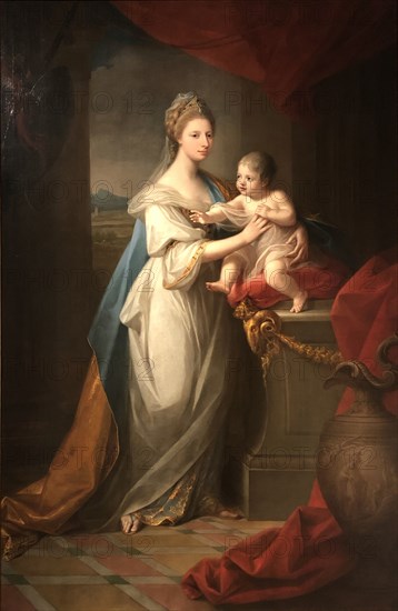 Augusta With Her Firstborn Son Karl Georg August