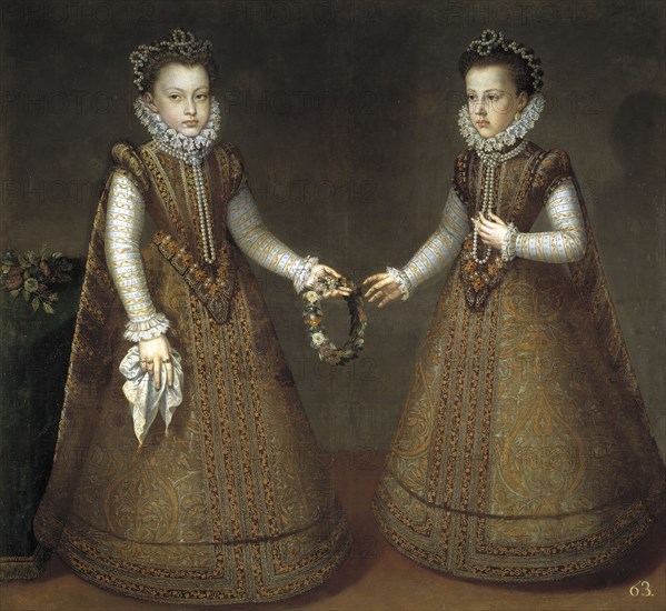 Isabella Clara Eugenia And Her Younger Sister Katharina Michaela In 1571