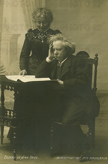 Edvard Grieg and Wife