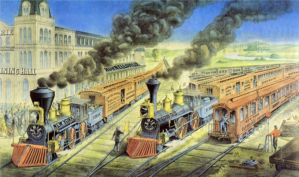 American Railway Scene.