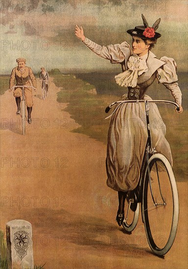 Waving Cyclist.