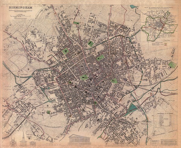 Map of Birmingham.