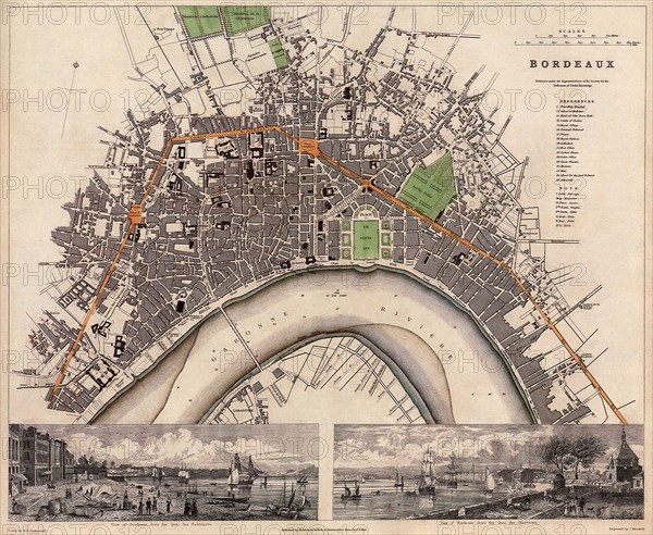 Map of Bordeaux.