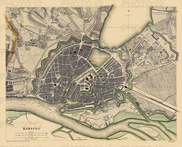 Map of Hamburg.