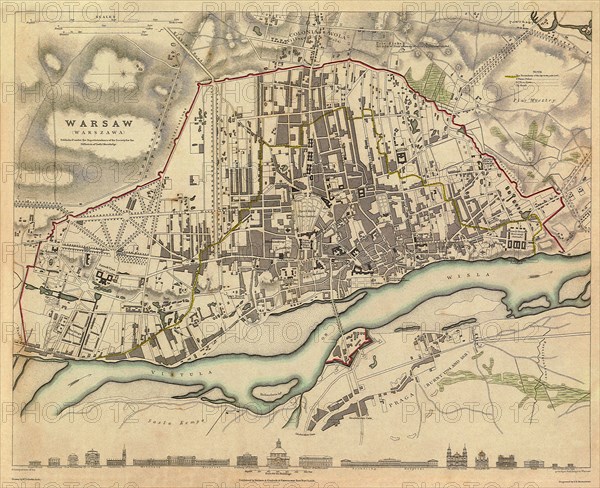 Map of Warsaw.