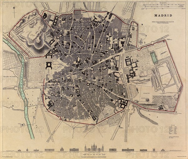 Map of Madrid.