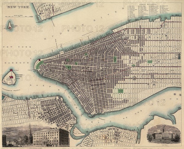 Map of New York City.