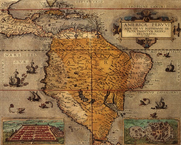 Map of South America.