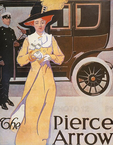 Elegant Woman exits Car.