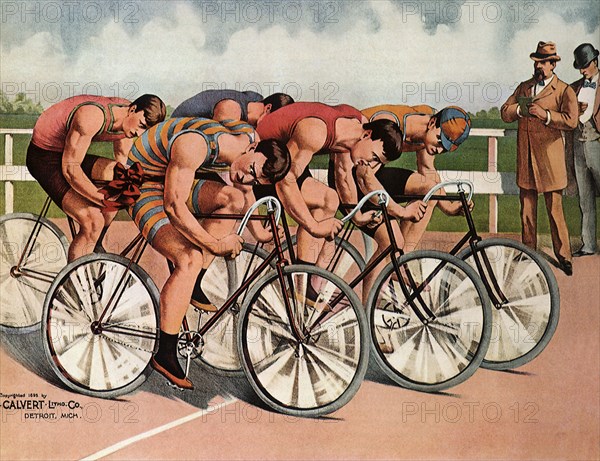 Intense Bicycle Race.