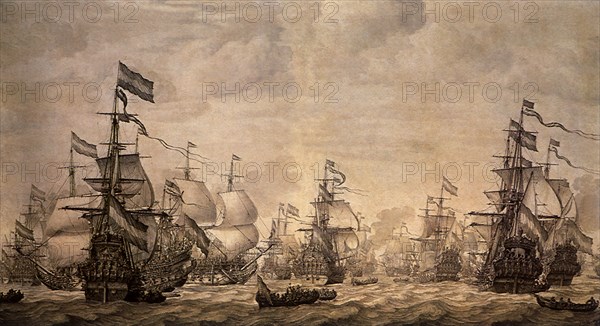 The Dutch Navy Sailing 1665.