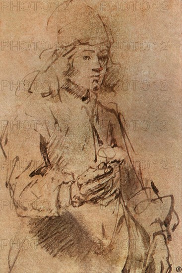 Young Man Holding a Flower.