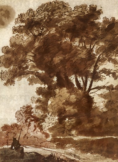 Landscape with Tree and Figure.