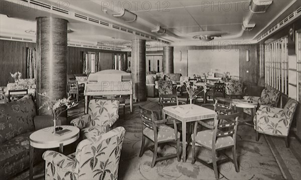 Lounge on Ocean Liner.