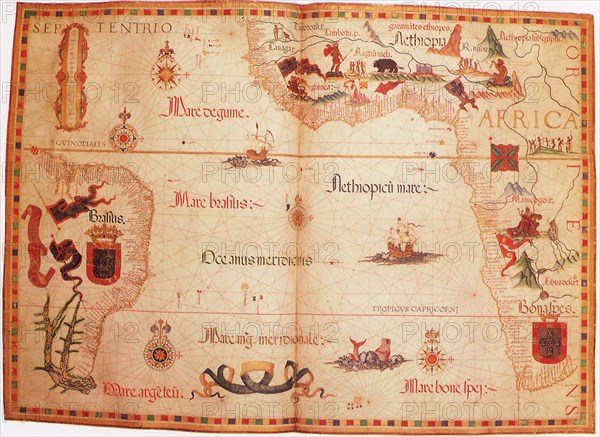 Chart of the South Atlantic.