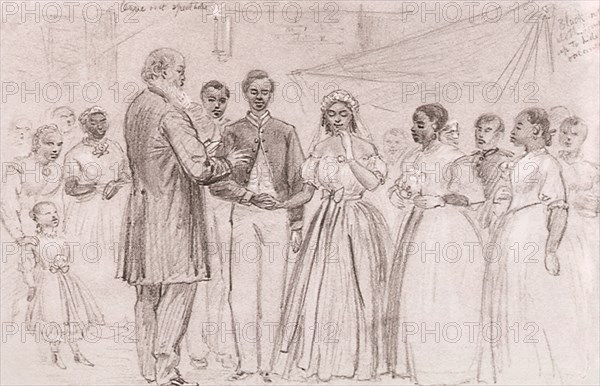 Marriage of a Coloured Soldier at Vicksburg.