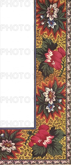Rose Leaf and Stem Floral Pattern.