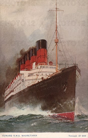 Cunard R.M.S. Mauretania.