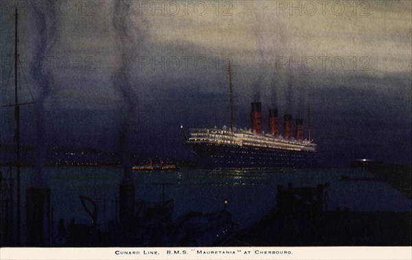 R.M.S. Mauretania at Cherbourg.