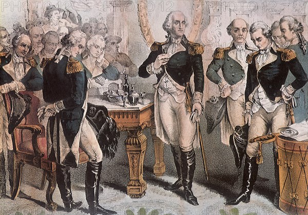 Washington Taking Leave of the Officers of his Army.