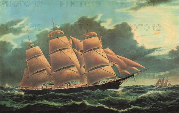 Clipper Ship 'Dreadnought' off Tuskar Light.