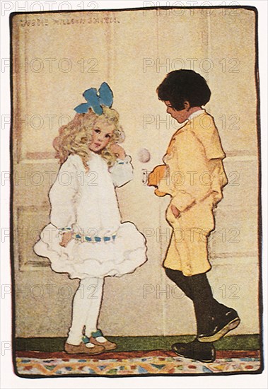 Boy and Girl in Formal Clothes.