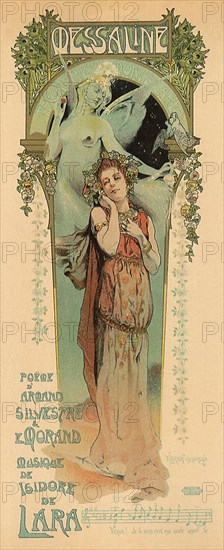 Opera Poster with Woman with Floral Wreath.