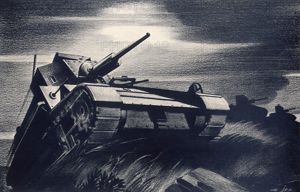 Tank rolling over Battlefield.