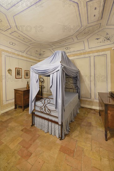 Bedroom. Gaspare Spontini House Museum. Natural Majolica. Marche. Italy