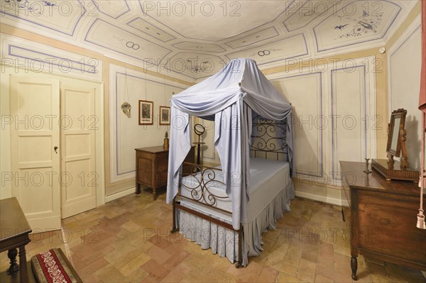 Bedroom. House Museum Gaspare Spontini. Majolica Spontini. Marche. Italy