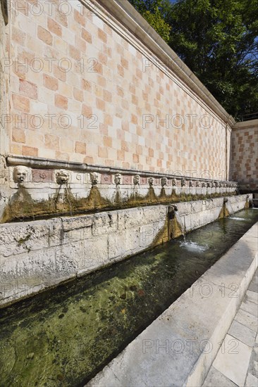 Fountain of the 99 Spouts. L'Aquila. Abruzzo. Italy