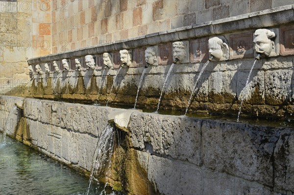 Fountain of the 99 Spouts. L'Aquila. Abruzzo. Italy