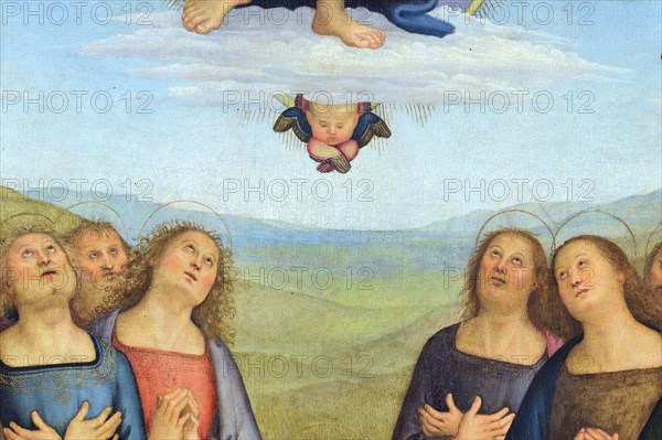 Corciano (Italy, Umbria, province of Perugia), Church of Santa Maria Assunta. Perugino, Assumption of the Virgin, painting on wood