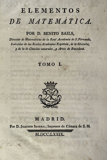 Elementos de Matematica' by Benito Bails