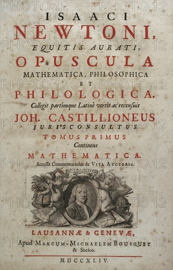 Opuscula Mathematica, Philosophica et Philologica' by Isaac Newton