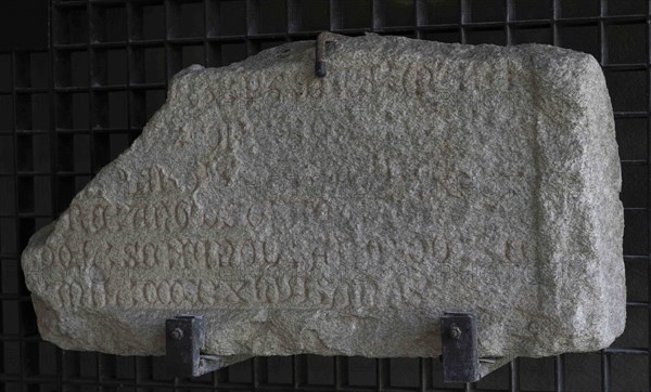 Tombstone with inscription written in Galician language, 1446