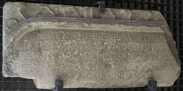 Tombstone of Josa Jaspe Montenegro, 1719