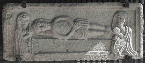 Frontal of a stone tomb