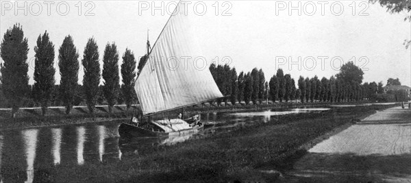 italy, veneto, canale di brenta, navigation