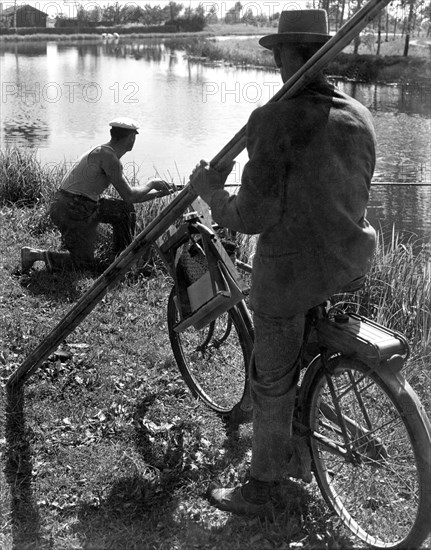 canale di brenta, pescatori, 1957